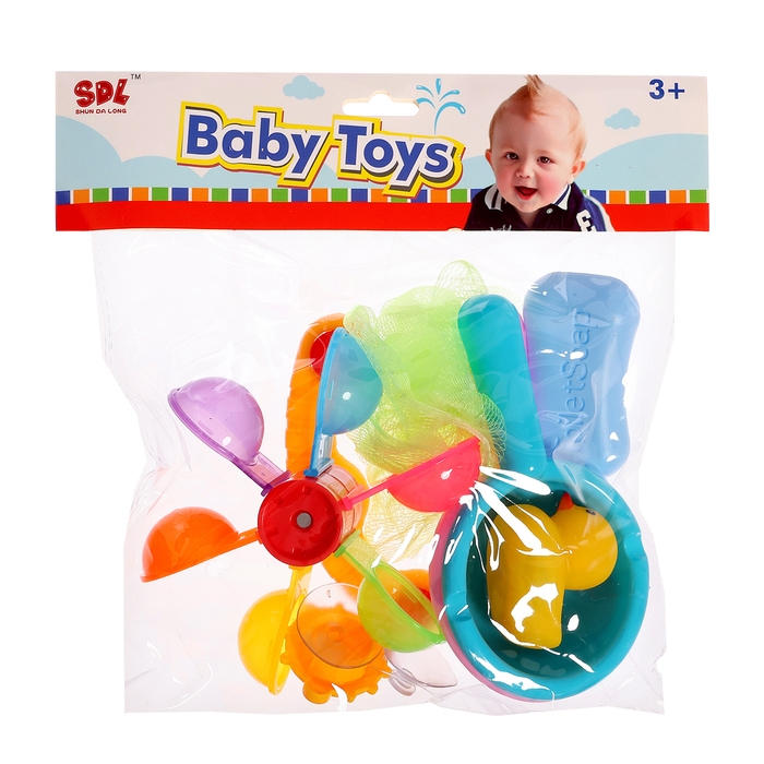 Набор игрушек для ванны «Водолей», 6 предметов, цвета МИКС Набор игрушек для ванны «Водолей», 6 предметов, цвета МИКС