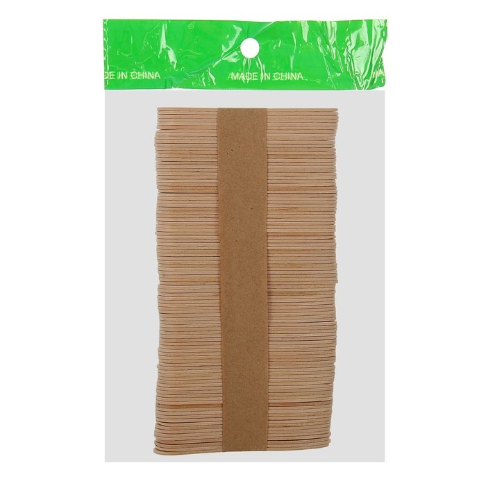 Набор деревянных палочек для мороженого Доляна, 7,5×1,1-1,5 см, 100 шт Набор деревянных палочек для мороженого Доляна, 7,5×1,1-1,5 см, 100 шт