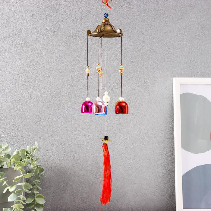 Музыка ветра металл Музыка ветра металл "От сглаза с бахромой" 5 колокольчиков 45х7,5х7,5 см