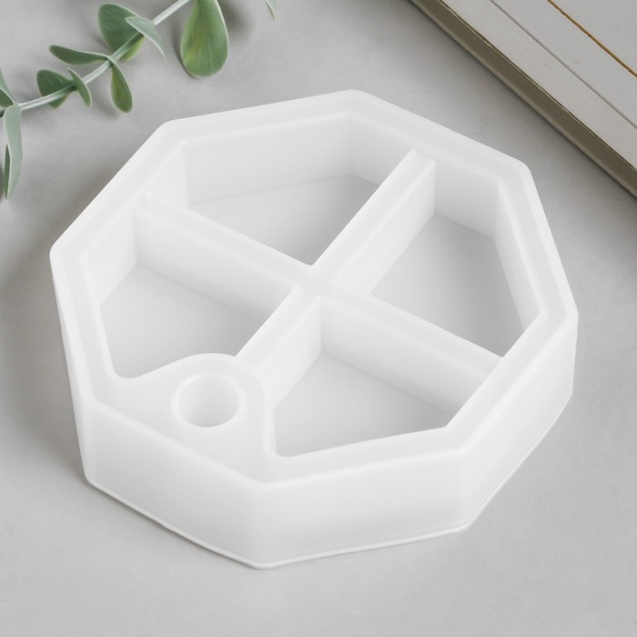 Молд силикон Молд силикон "Шкатулка многогранник - средний ярус" 10,5х10,5х2,7 см