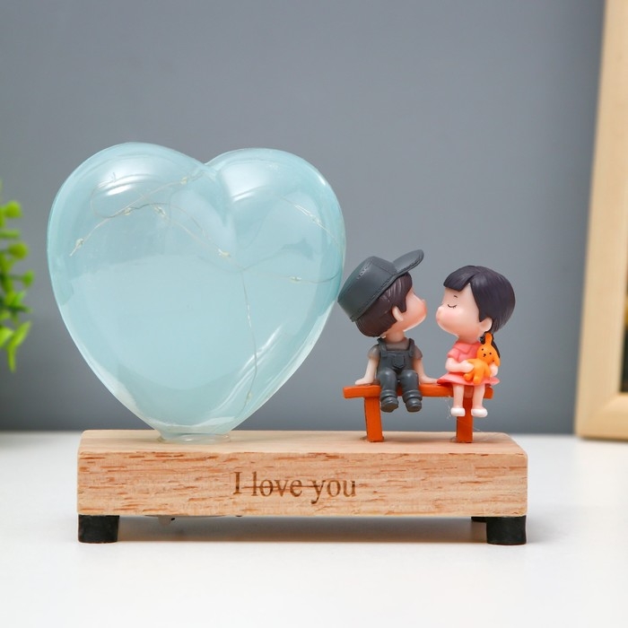 Ночник Ночник "Влюблённые" LED от батареек 3хLR44 МИКС 14х12х7 см RISALUX