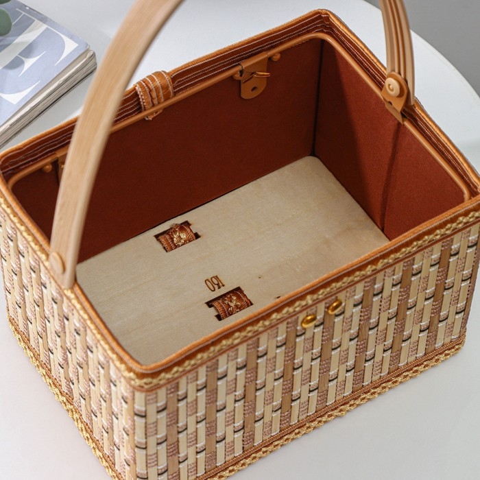 Корзина для хранения Доляна Nature, 19×14×12, бамбук Корзина для хранения Доляна Nature, 19×14×12, бамбук