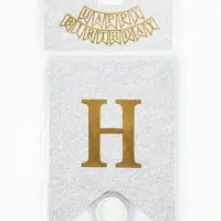 Гирлянда "Happy Birthday" серебряная