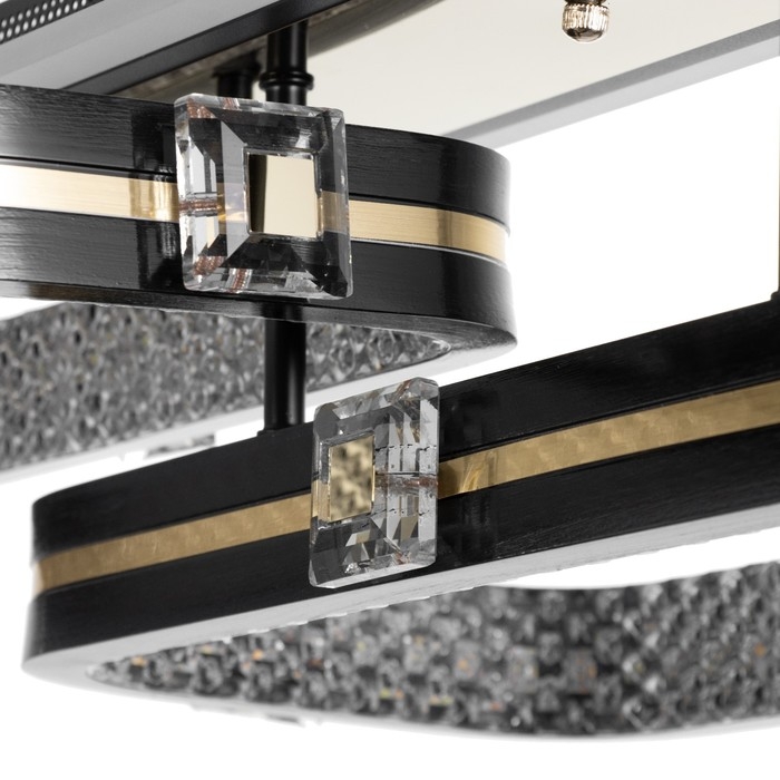 Люстра с ПДУ Люстра с ПДУ "Тильда" 2хLED 88Вт 3000-6000К RGB черный золотой 60х35х16см