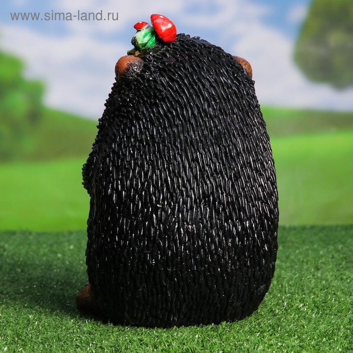 Садовая фигура  Садовая фигура "Ёжик с лопатой садовод" 17х17х26см