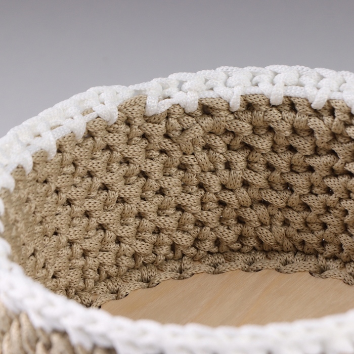 Набор вязанных корзин, 3 шт, полиэфирное волокно, оливковый Набор вязанных корзин, 3 шт, полиэфирное волокно, оливковый