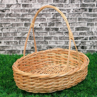 Корзина «Карина», №2, дно:19×28 см, верх:34×28 см, H=8/40 см, ручное плетение, ива