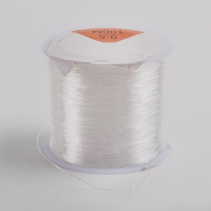 Нить силиконовая (резинка) d=0,5 мм, L=100 м, прозрачная Нить силиконовая (резинка) d=0,5 мм, L=100 м, прозрачная