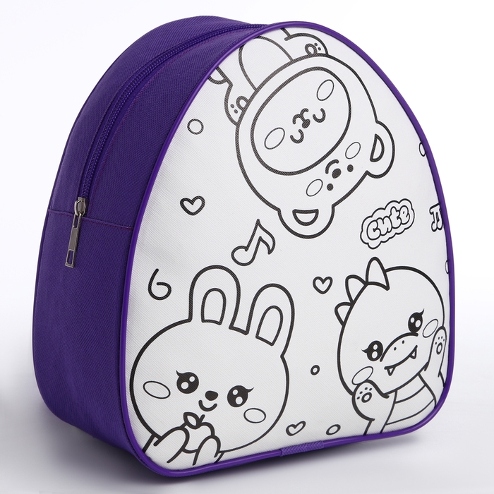 Рюкзак детский  Рюкзак детский "Милые зверята", 23*20,5 см, отдел на молнии