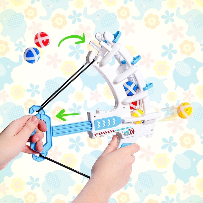 Дартс «Слоник», 6 шариков на липучках, лук для запуска Дартс «Слоник», 6 шариков на липучках, лук для запуска