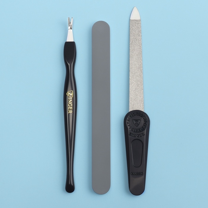 Набор маникюрный ZINGER, 3 предмета, на блистере, цвет чёрный/белый, SIS-4 Набор маникюрный ZINGER, 3 предмета, на блистере, цвет чёрный/белый, SIS-4