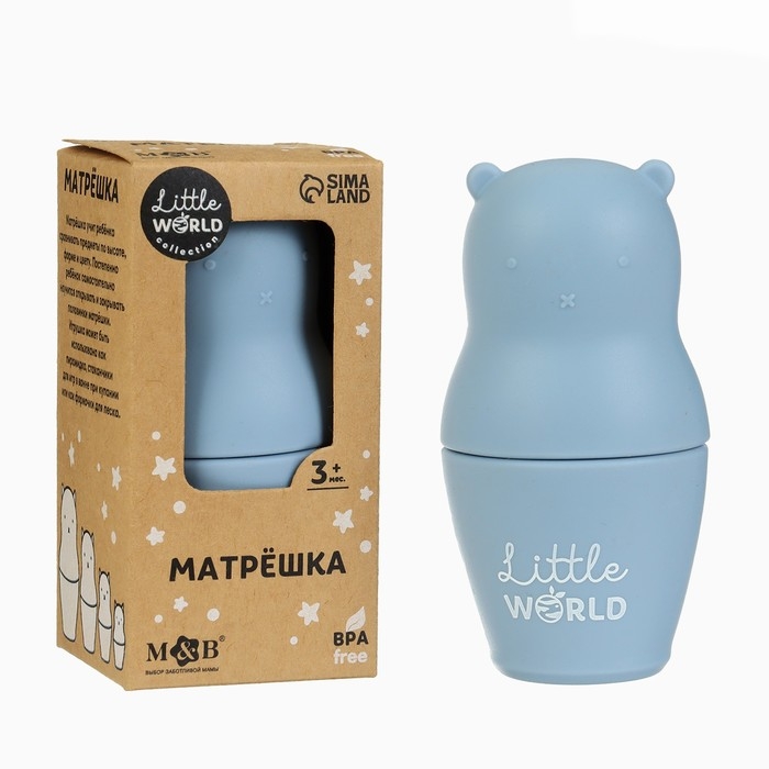 Развивающая игрушка «Мишка-матрешка», пищевой силикон, Mum&Baby Развивающая игрушка «Мишка-матрешка», пищевой силикон, Mum&Baby
