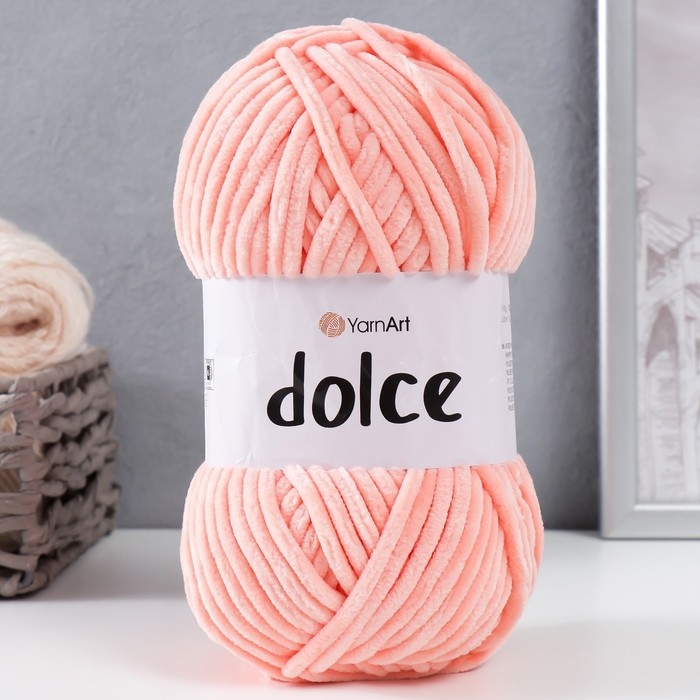 Пряжа Пряжа "Dolce" 100% микрополиэстер 120м/100гр (764 персик)