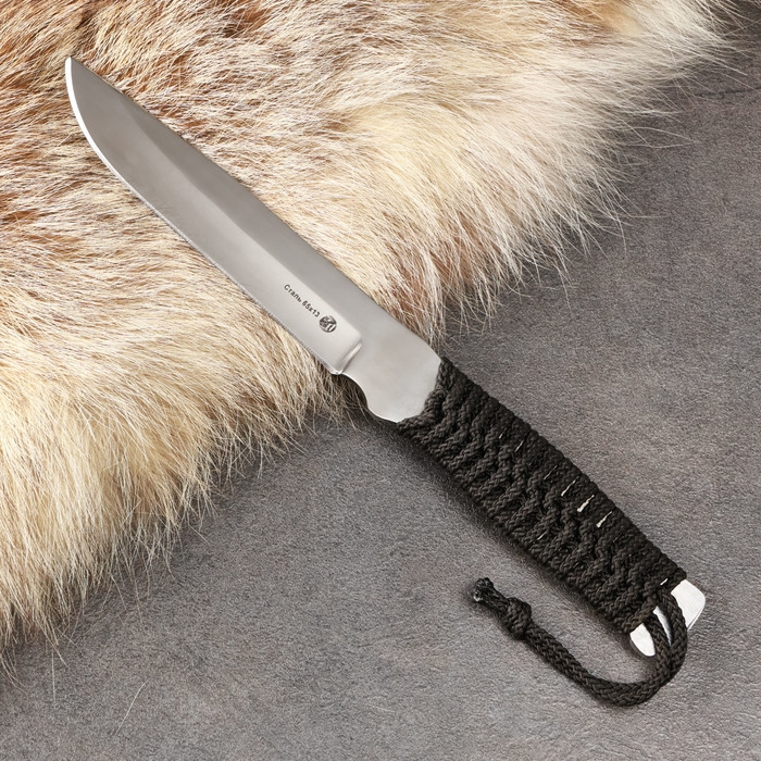 Нож кавказский Нож кавказский "Диверсант" с ножнами, сталь - 65х13, рукоять - шнуровка