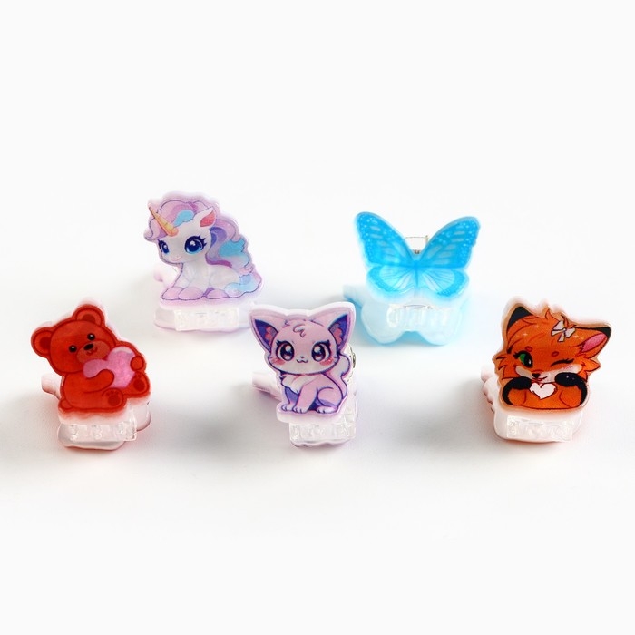 Краб для волос «Микс», 5 шт. Краб для волос «Микс», 5 шт.