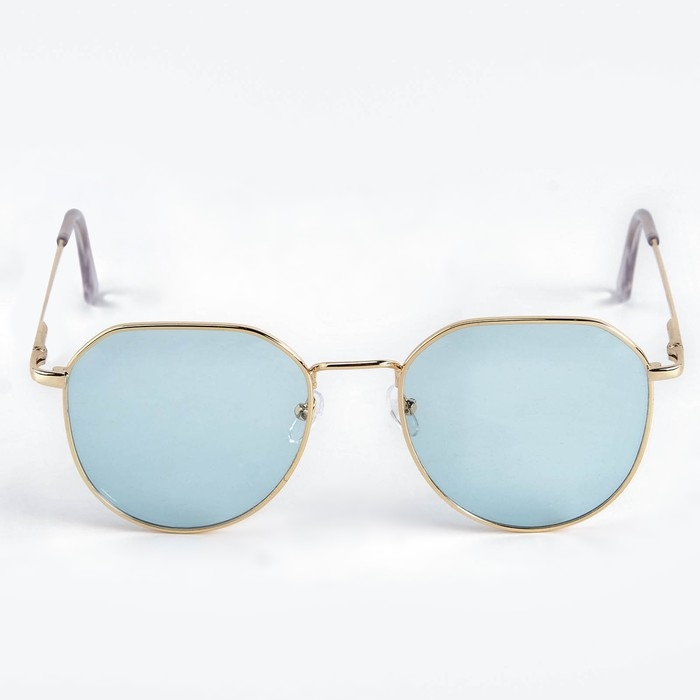 Очки солнцезащитные Очки солнцезащитные "OneSun", дужка 13 см, ширина 13 см, линза 4.5 х 5 см, бирюзовые