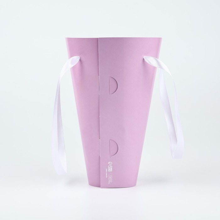 Пакет для цветов конусный круглый складной на лентах «Для тебя», 15 х 23.3 х 7.5 см Пакет для цветов конусный круглый складной на лентах «Для тебя», 15 х 23.3 х 7.5 см