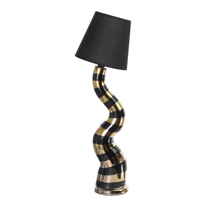 Настольная лампа Настольная лампа "Кэмерон" Е27 40Вт черно-золотой 12,5х12,5х49 см RISALUX