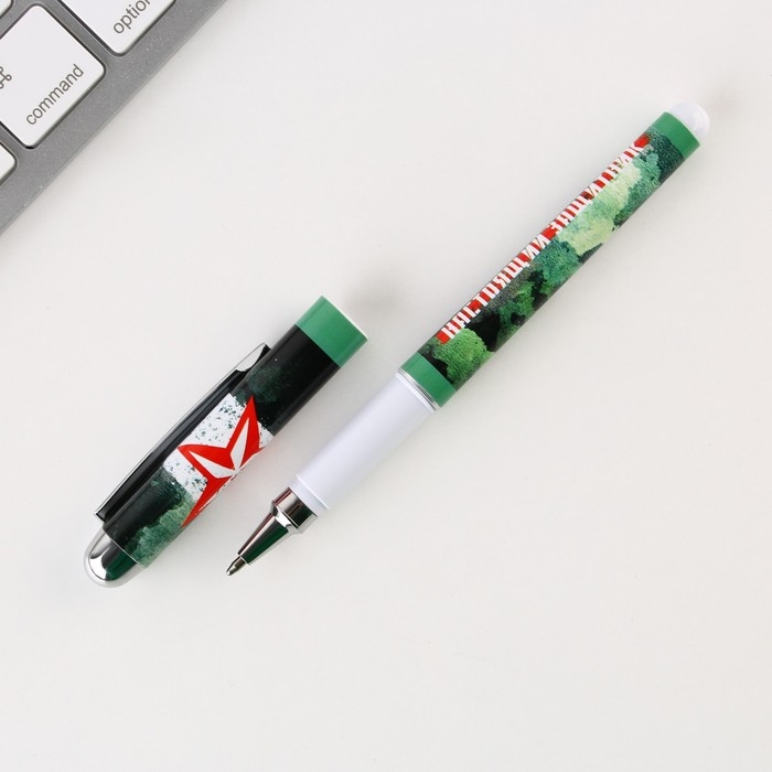 Ручка шариковая пластиковая в открытке «С Днем Защитника Отечества» синяя паста, 1,0 мм Ручка шариковая пластиковая в открытке «С Днем Защитника Отечества» синяя паста, 1,0 мм