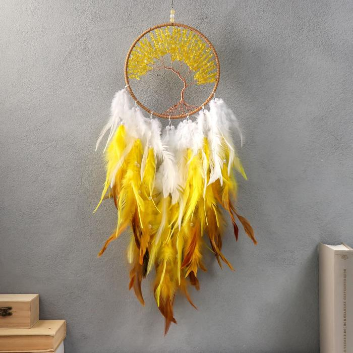 Ловец снов Ловец снов "Дерево" жёлтый d=16 см 70х16 см