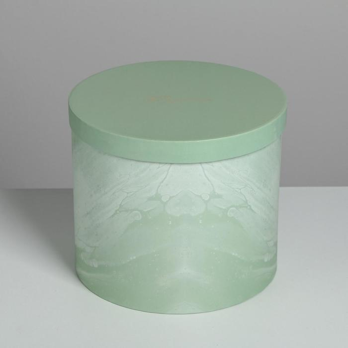 Набор шляпных коробок для цветов 5 в 1, упаковка подарочная, «Мрамор», 14 х 13 см - 22 х 19,5 см