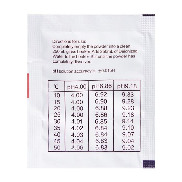 Буферные порошки для калибровки PH метра, 3 шт (4.01, 6.86, 9.18) Буферные порошки для калибровки PH метра, 3 шт (4.01, 6.86, 9.18)