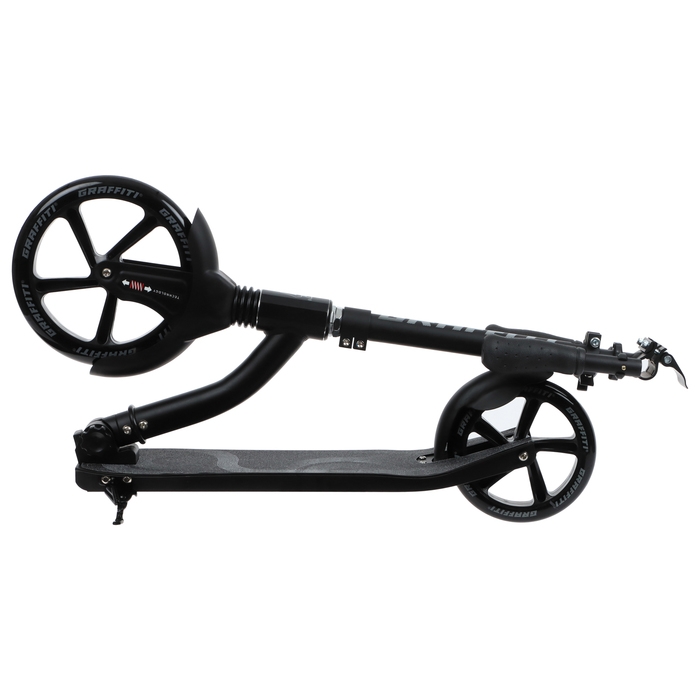 Самокат городской GRAFFITI Cross 230, колёса PU 230/180 мм, с передним амортизатором, ABEC 9 Carbon Самокат городской GRAFFITI Cross 230, колёса PU 230/180 мм, с передним амортизатором, ABEC 9 Carbon