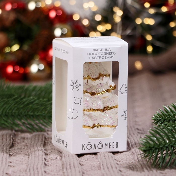 Ёлочное украшение "Ёлочка", прозрачная серия, в подарочной упаковке, h-8см