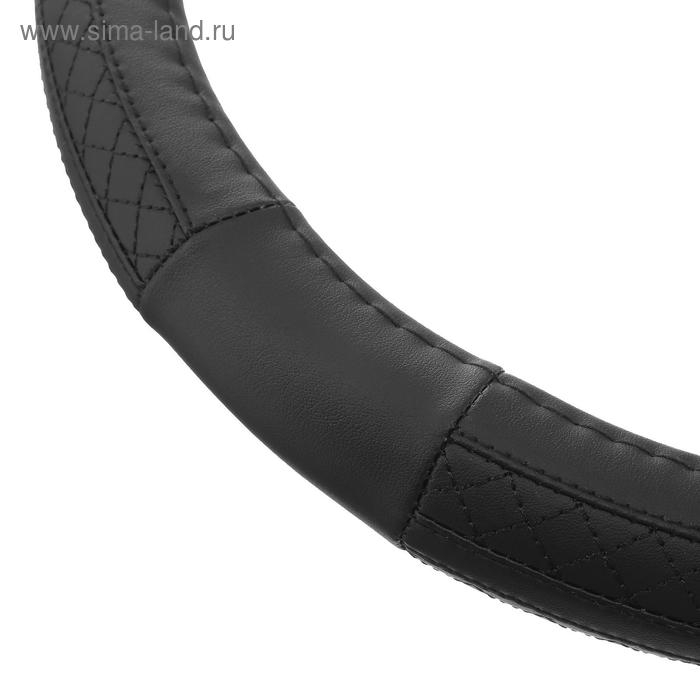 Оплетка на руль Nova Bright спонжевая, чёрная, размер M Оплетка на руль Nova Bright спонжевая, чёрная, размер M