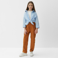 Джинсы для девочки MINAKU: Casual collection KIDS, цвет рыжий, рост 128 см