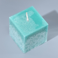 Свеча интерьерная «For comfort», бирюзовая, 5 х 5 см