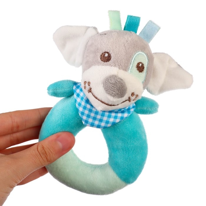 Погремушка мягкая на кольце «Собачка», Крошка Я Погремушка мягкая на кольце «Собачка», Крошка Я