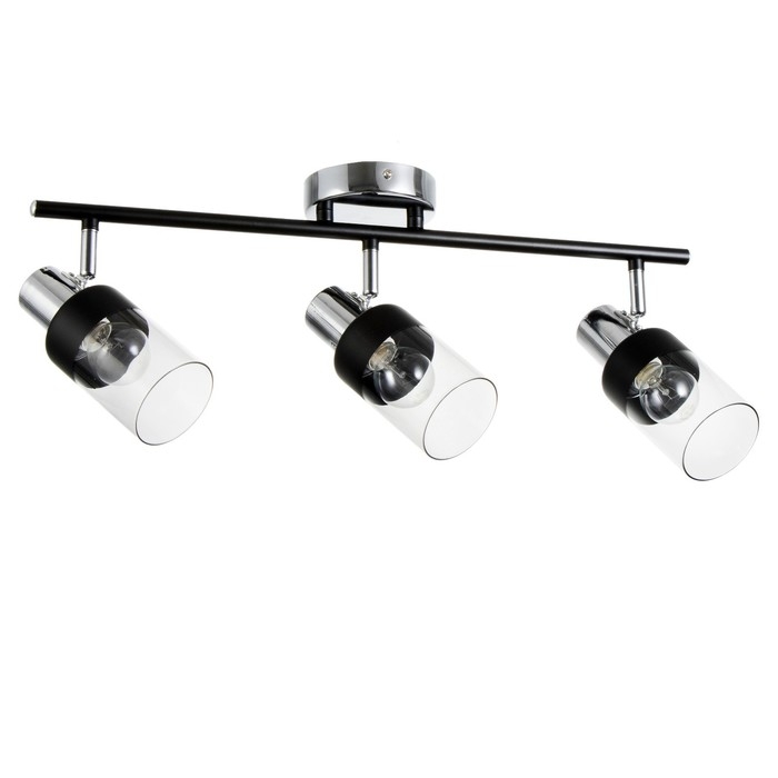 Светильник Светильник "Масуми " 3х40 Вт Е14 черный/хром 58х10х20см