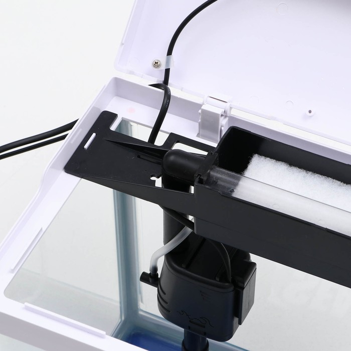 Аквариум SeaStar HX-318F в комплекте: LED-лампа 7 режимов, фильтр, 18 л, белый Аквариум SeaStar HX-318F в комплекте: LED-лампа 7 режимов, фильтр, 18 л, белый