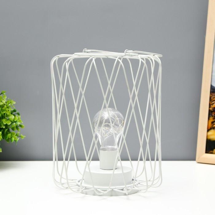 Ночник лофт 16451/1WT LED от батареек 3хАА белый 17х17х21 см RISALUX Ночник лофт 16451/1WT LED от батареек 3хАА белый 17х17х21 см RISALUX