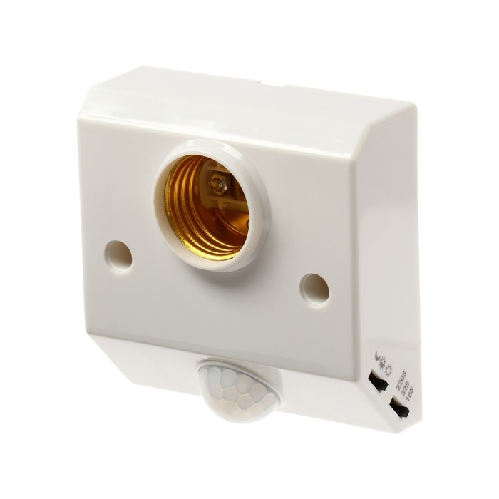 Патрон E27 с датчиком движения, 220 В, белый Патрон E27 с датчиком движения, 220 В, белый