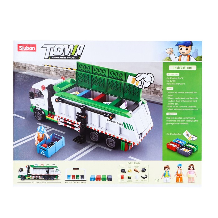 Конструктор Город «Сортировочный мусоровоз», 432 детали Конструктор Город «Сортировочный мусоровоз», 432 детали