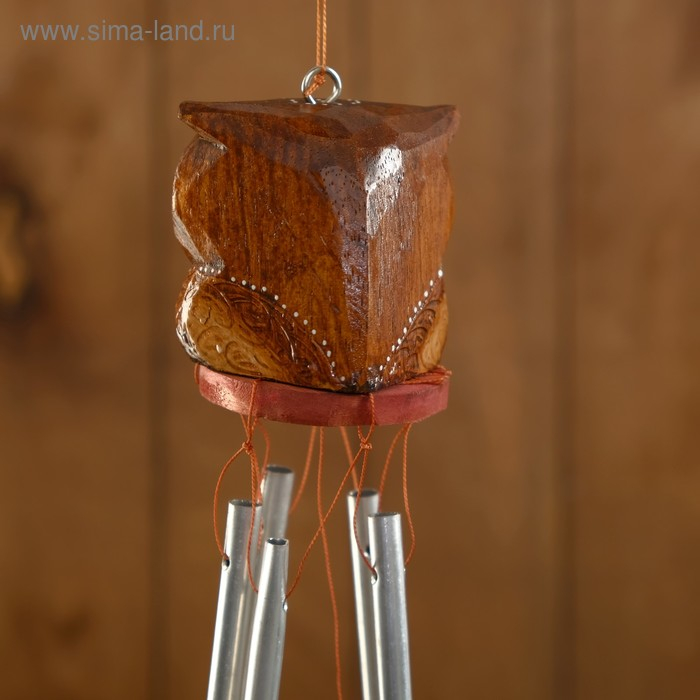 Музыка ветра Музыка ветра "Пятнистая сова" дерево, металл 5х5х40 см