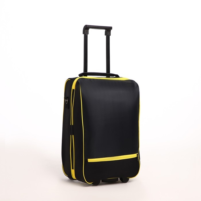 Чемодан детский 32 л (S) Sacvoyage, отдел на молнии, цвет чёрный/жёлтый