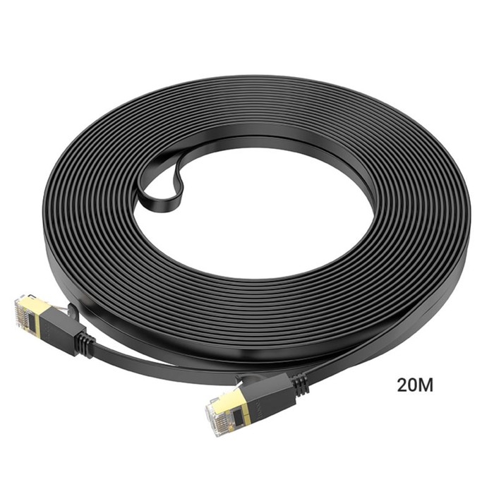 Патч-корд Hoco US07 Gigabit Ethernet, UTP 6е кат., RJ-45(m)-RJ-45(m), 20 м, чёрный Патч-корд Hoco US07 Gigabit Ethernet, UTP 6е кат., RJ-45(m)-RJ-45(m), 20 м, чёрный