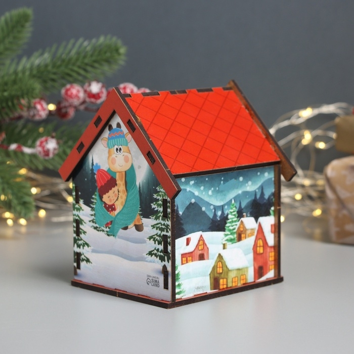 Новогодний чайный домик  Новогодний чайный домик "С Любовью" 10,5х9,5х12 см