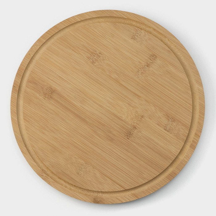 Подставка крутящаяся для подачи, 32×32 см, бамбук