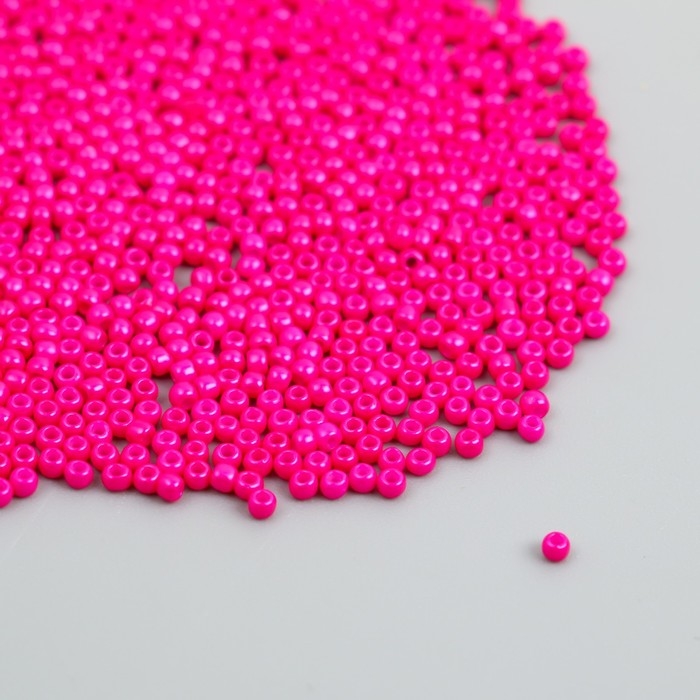 Бисер стекло 12/0  Бисер стекло 12/0 "Ярко-розовый" ровный №687 450 гр