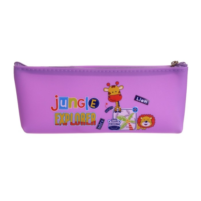 Пенал школьный на молнии Пенал школьный на молнии "Зверушки", МИКС