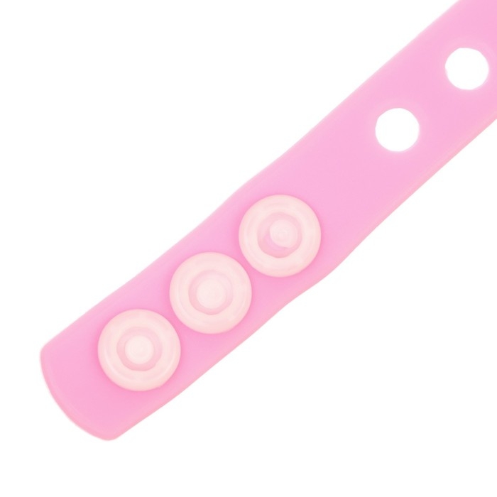 Браслет силиконовый со сменными джибитсами, 3 джибитса в комплекте, Минни Маус Браслет силиконовый со сменными джибитсами, 3 джибитса в комплекте, Минни Маус