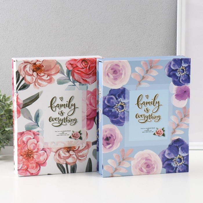 Фотоальбом на 100 фото 10х15 см  Фотоальбом на 100 фото 10х15 см "Нарисованные цветы" в коробке МИКС 5,7х20.5х26 см