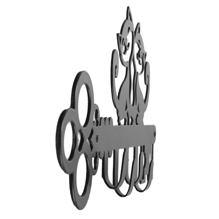 Вешалка 4-х местная Вешалка 4-х местная "Котята", черная