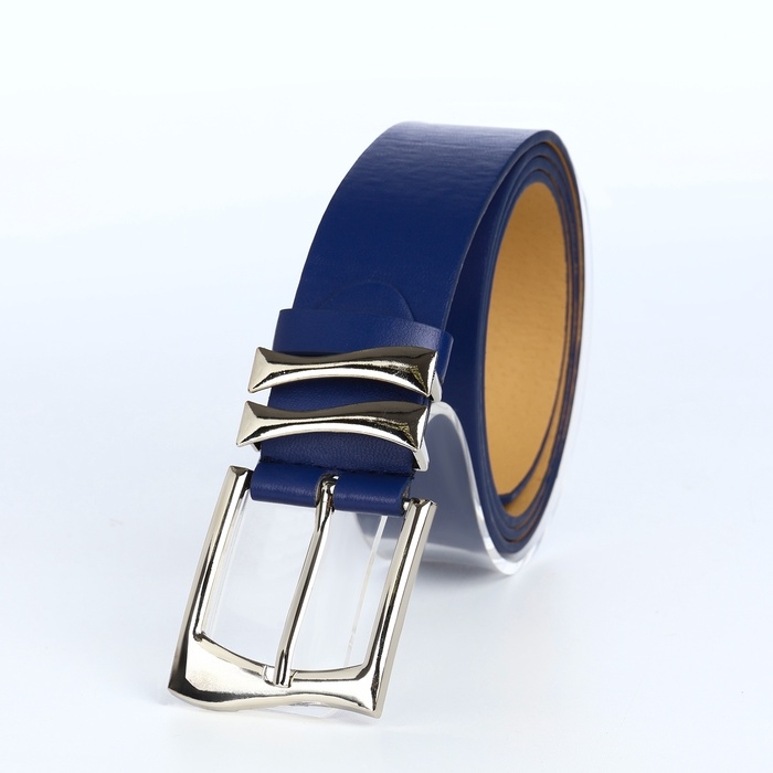 Ремень женский, ширина 3,3 см, пряжка металл, цвет синий Ремень женский, ширина 3,3 см, пряжка металл, цвет синий