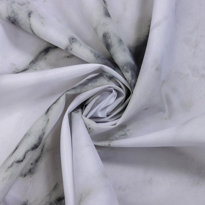 Штора для ванны Доляна «Мрамор» с люверсами, 180×180 см