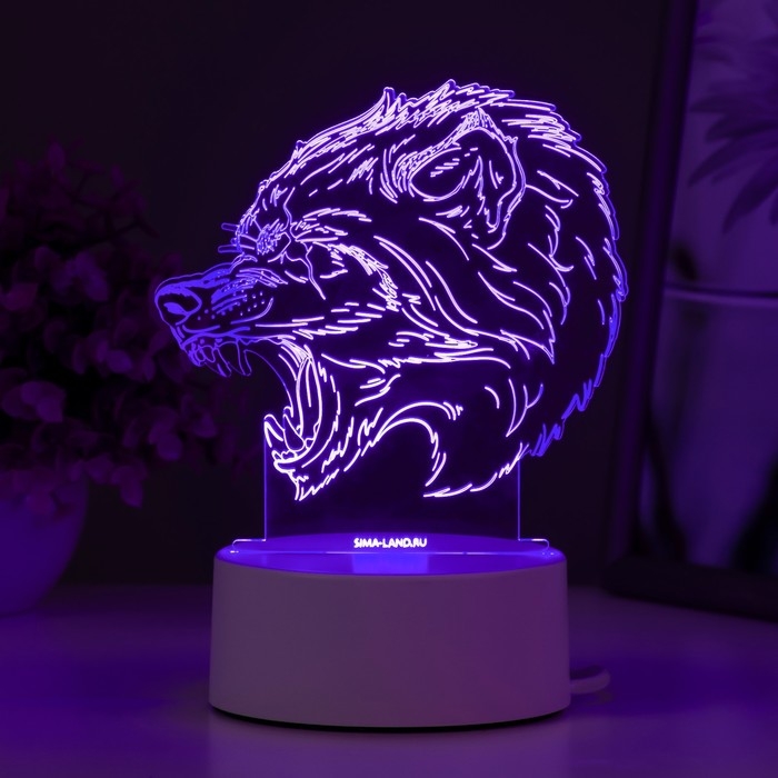 Светильник  Светильник "Оборотень" LED RGB от сети 14,3х9,5х14,3 см RISALUX